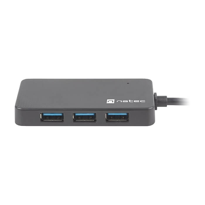 Natec usb 3.0 hub silkworm 4-ports black usb-c (тъмнейл - 4)