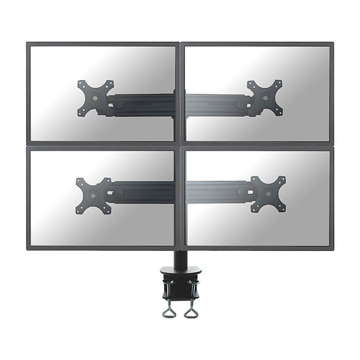 Neomounts by NewStar Flat Screen Desk Mount (clamp) for 4 Monitor Screens ID 66818 (тъмнейл - 2)