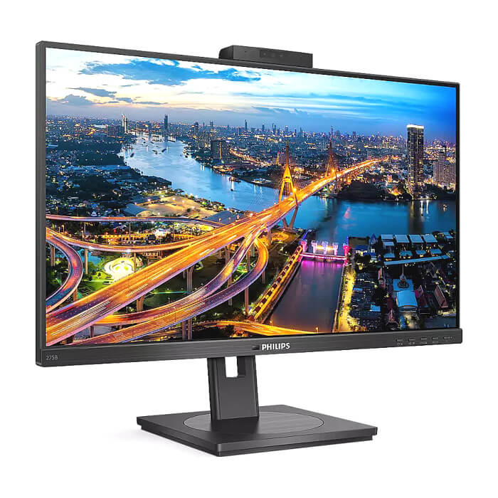 Philips 275B1H/00, 27" IPS WLED, 2560x1440@75Hz, 4ms GTG, 300cd/m2, 1000:1, DCR 50M:1, Adaptive Sync, FlickerFree, Low Blue Mode, 3Wx2, Webcam, Tilt, Height Adjust, Pivot, Swivel, DVI, HDMI, DP, USB hub ID 64927 (тъмнейл - 2)