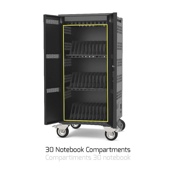 PORT charging cabinet 30 notebooks + rack 19'' - 1 u ID 75262 (тъмнейл - 2)
