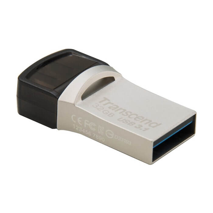 Transcend 32GB JETFLASH 890S, USB 3.1 Type C, Silver Plating ID 74152 (тъмнейл - 2)