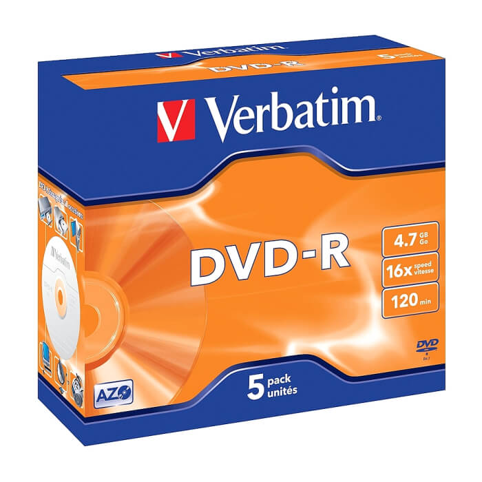 Verbatim DVD-R AZO 4.7GB 16X MATT SILVER SURFACE (5 PACK) (тъмнейл - 2)