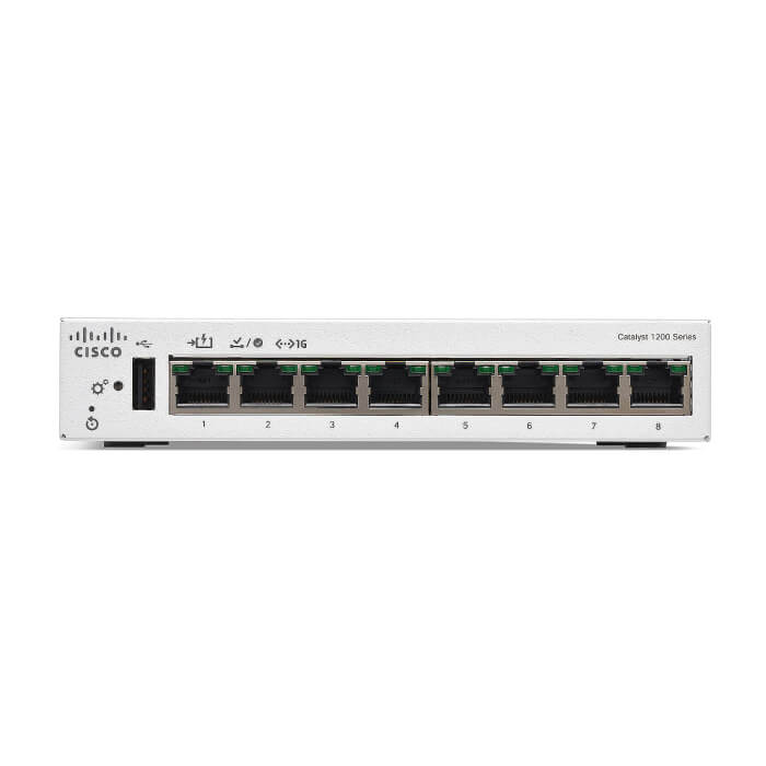 Cisco Catalyst 1200 8-port GE, Desktop, Ext PS, PoE Input на супер цена