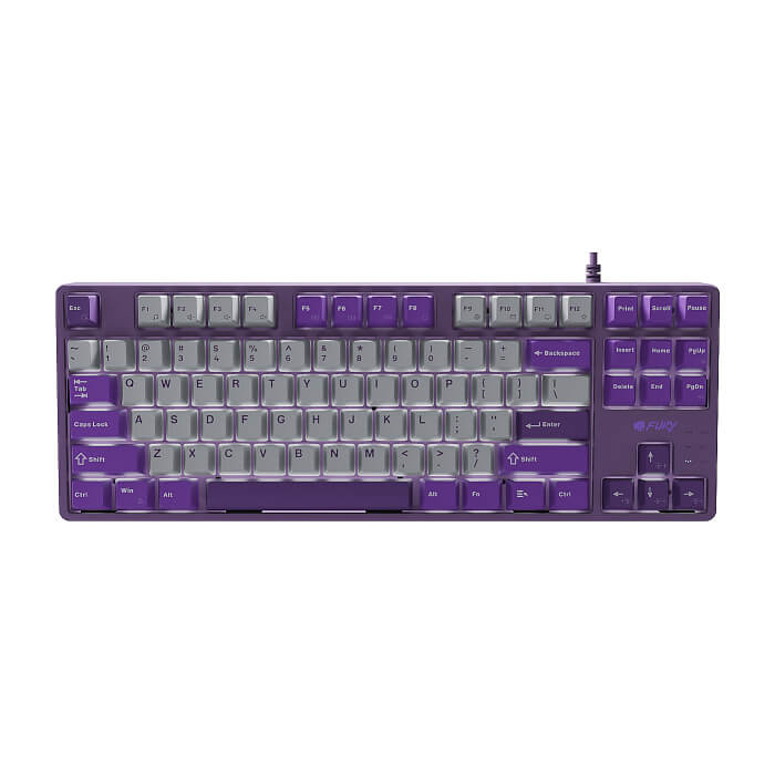 Fury Gaming Keyboard Kanabo K2, US layout, White backlight, Mechanical, Grey-Violet на супер цена