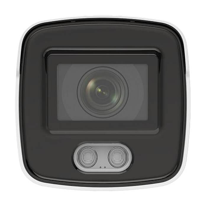 HikVision 2 MP ColorVu Fixed Mini Bullet Network Camera, 2.8 mm, 24/7 colorful imaging, White light up to 40m, Built-in microphone, H.265+, IP67, micro SD/SDHC/SDXC (256GB), 12Vdc, 0.5 A/PoE 7.5W ID 79745