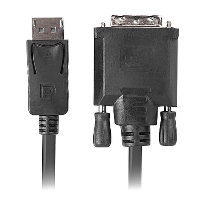Кабел - Lanberg display port (M) V1.2 -> DVI-D (M) (24+1) cable 1.8m, dual link, black ID 72579 (тъмнейл - 2)
