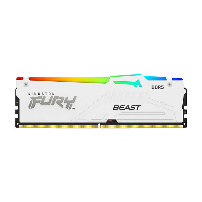 Kingston FURY Beast RGB 32GB (2x16GB) DDR5 6000 MHz CL30 White ID 98967 на супер цена