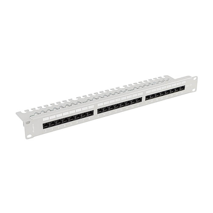 Lanberg patch panel 24 port 1U 19" CAT.6a utp with cable organizer grey ID 86962 (тъмнейл - 4)