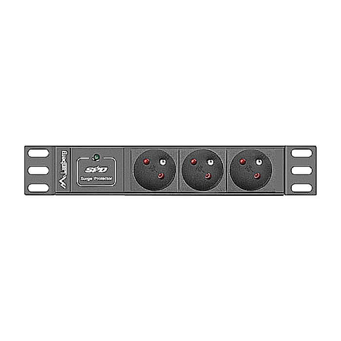 Lanberg power distribution unit (PDU) 10"1U 16A 3X 230V PL 2M, black на супер цена
