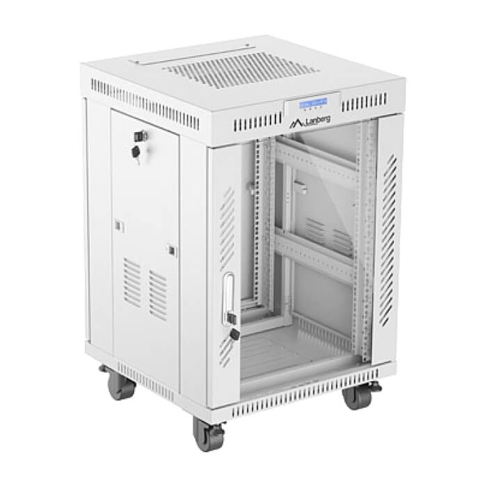 Lanberg rack cabinet 19" free-standing 15U/600x600 (flat pack) with glass door lcd grey v2 ID 87202 (тъмнейл - 5)