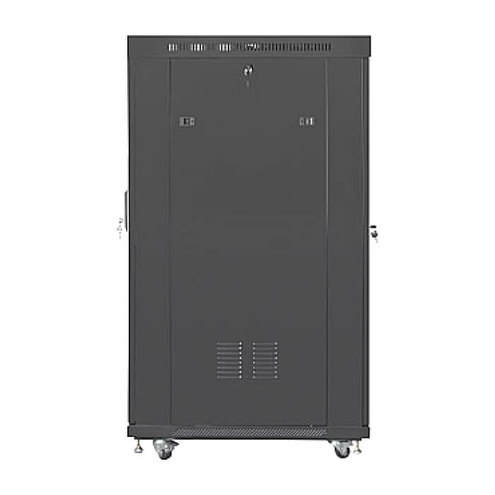 Lanberg rack cabinet 19" free-standing 22U/800x1000 (flat pack) with mesh door lcd black v2 ID 87190