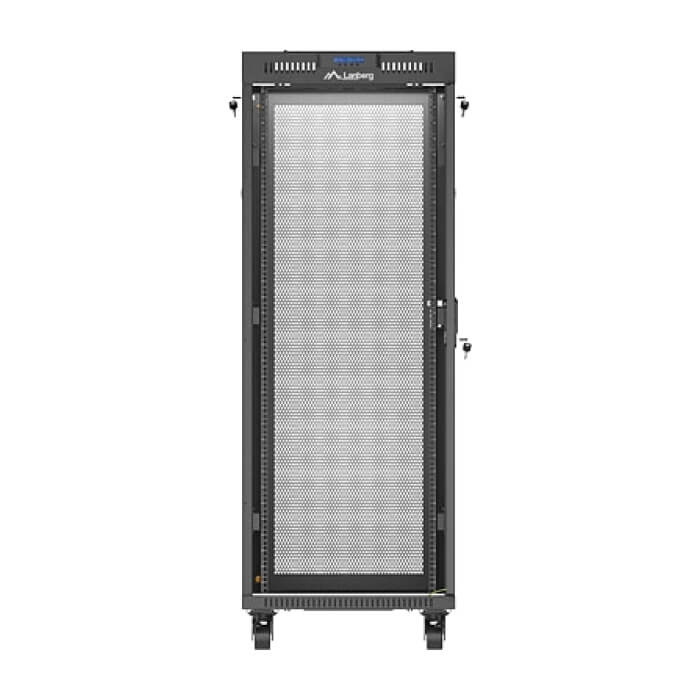 Lanberg rack cabinet 19" free-standing 32U/600X1000 (FLAT PACK) with mesh door LCD black ID 87223 (тъмнейл - 4)