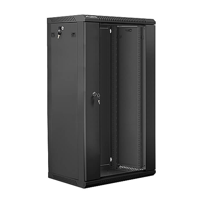 Lanberg rack cabinet 19” wall-mount 22U / 600x450 for self-assembly (flat pack), black ID 71891 (тъмнейл - 2)