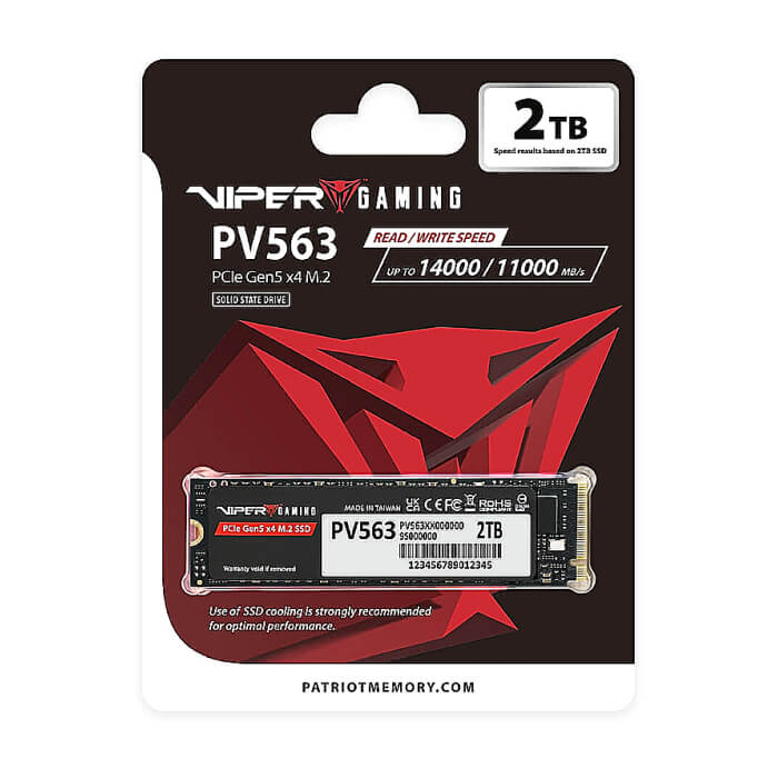 Patriot Viper PV563 2TB M.2 2280 PCIe Gen5 x4 SSD ID 95047 на супер цена