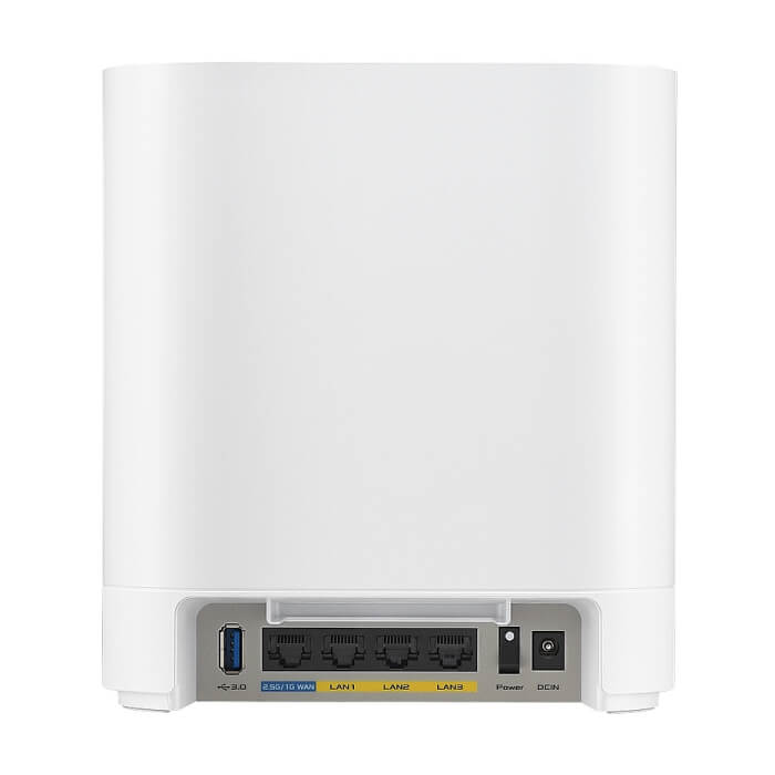 Asus Business Mesh WiFi system, ExpertWiFi EBM68 1PK, AX7800, Tri-Band, Quad-Core 1.7GHz CPU, 256MB/1GB Flash/RAM, 2.5G port, OFDMA, Beamforming, 8 SSIDs, customize guest portal, Commercial-Grade Network Security & VPN, wall mounting, White (тъмнейл - 2)