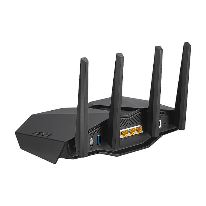 Asus Gaming Wireless Router, RT-AX82U, AX5400, Dual-Band, Tri-Core 1.5Ghz CPU, 256MB/512MB Flash/RAM, Gigabit, AiProtection Pro, Adaptive QoS, VPN server/client, IPTV, OFDMA, Beamforming, Link Aggregation, Gear Accelerator, RGB, AiMesh, Black (тъмнейл - 2)