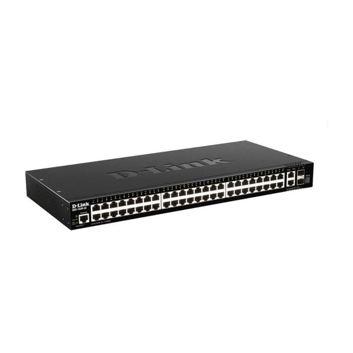 D-Link 48 ports GE + 2 10GE ports + 2 SFP+ Smart Managed Switch (тъмнейл - 2)