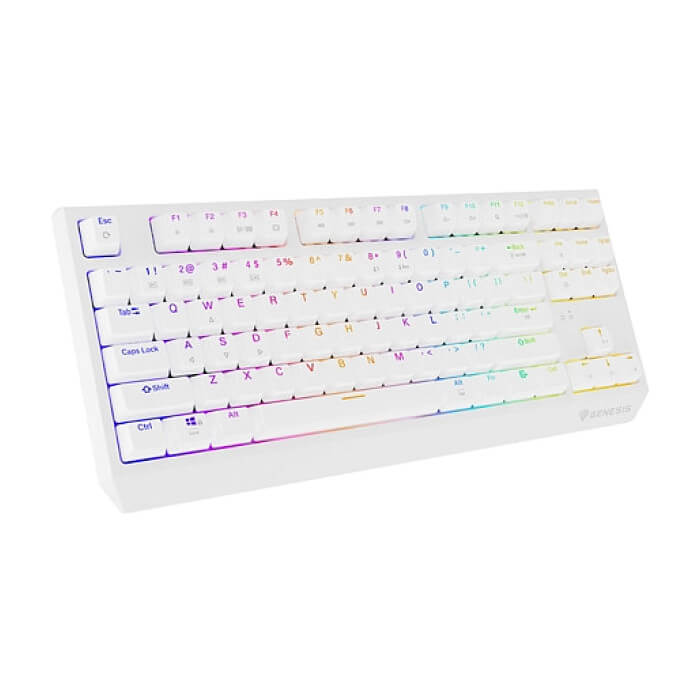 Genesis Gaming Keyboard Thor 230 TKL Wireless US White RGB Mechanical Outemu Red (тъмнейл - 5)