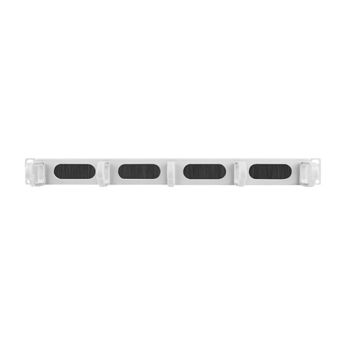 Lanberg 19" cable management AK-1203-S brush panel 5 rings- type b 1U, grey (тъмнейл - 2)