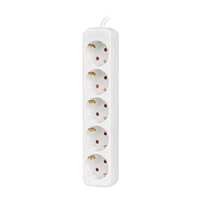 Lanberg power strip 1.5m, 5 sockets, french quality-grade copper cable, white (тъмнейл - 2)