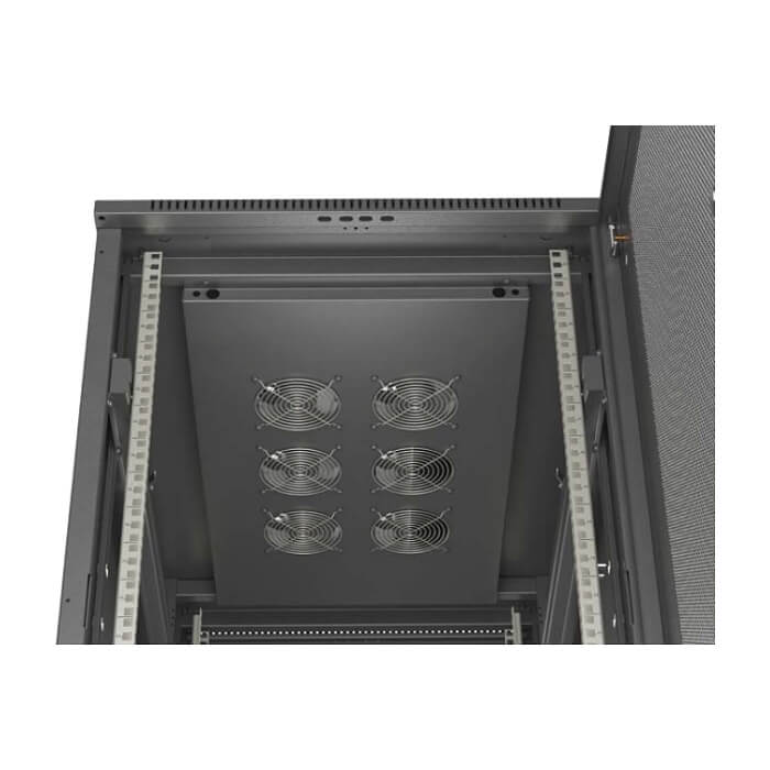Lanberg Rack Cabinet 19" Free-Standing 22U/600X1000 (FlAT Pack) With Mesh Door Black ID 98072 (тъмнейл - 5)