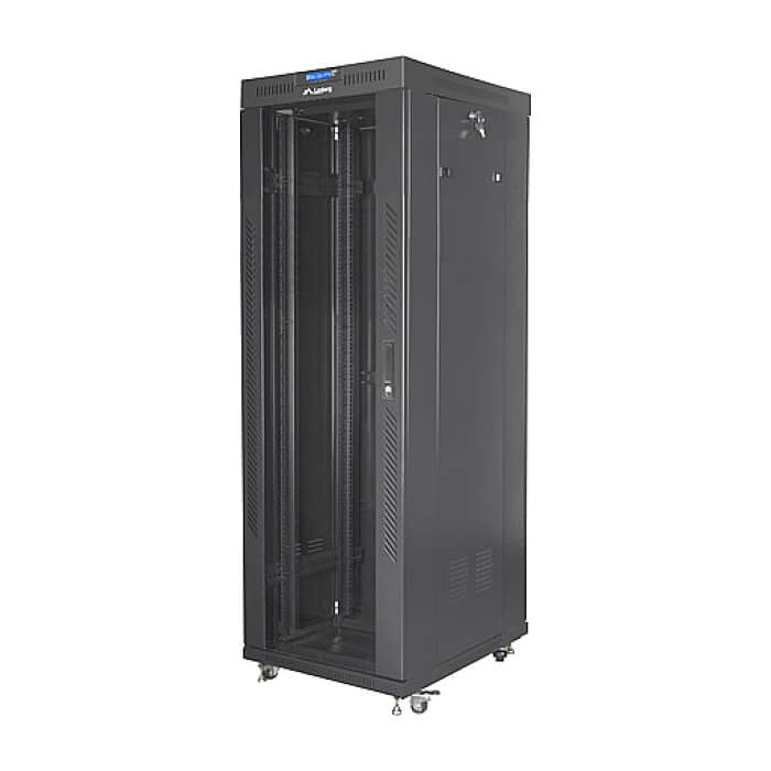 Lanberg rack cabinet 19" free-standing 37U/800x1000 (flat pack) with glass door lcd black v2 ID 87188 (тъмнейл - 3)