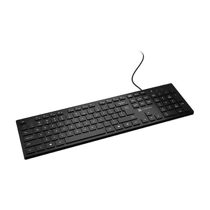 Natec Keyboard Herring Glow US, Black, Slim (тъмнейл - 2)