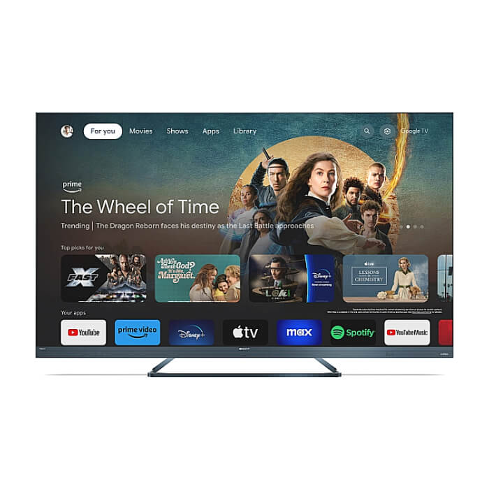 Sharp 65FQ5EG, 65" QLED GOOGLE TV, 4K Ultra HD 144Hz Quantum Dot 3840x2160 Aluminium Slim Frameless, AQUOS AI, DVB-T/T2/C/S/S2, 500 NIT, Active Motion 1400, HARMAN/KARDON, HDR10, Dolby Atmos, Dolby Vision, DTS:X, Google Assistant, HDMI eARC ID 84818 (тъмнейл - 2)