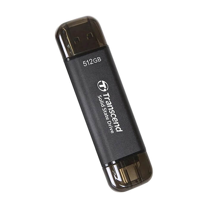 Transcend 512GB, External SSD, ESD310C, USB 10Gbps, Type C/A, Black ID 73306 (тъмнейл - 2)
