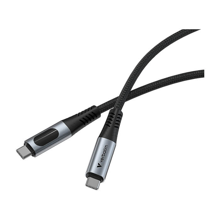 Verbatim Sync & Charge USB-C to USB-C 240W 40 Gbps Display 120 cm ID 85354 (тъмнейл - 3)