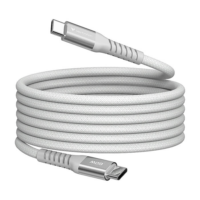 Verbatim Sync & Charge USB-C to USB-C 60W Magnetic 120 cm - Grey ID 84968 на супер цена от GT Computers Verbatim Sync & Charge USB-C to USB-C 60W Magnetic 120 cm - Grey ID 84968 на супер цена