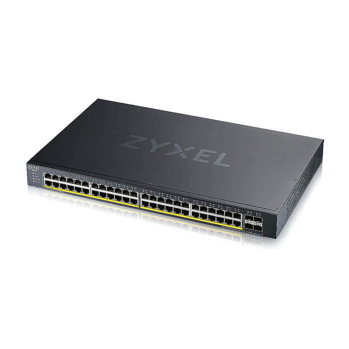 Zyxel XGS1935-52HP, 52 Port Lite-L3 Smart Managed PoE Switch, 48x Gigabit PoE and 4x 10G SFP+, hybrid mode, standalone or NebulaFlex Cloud, 375 Watt PoE (тъмнейл - 3)