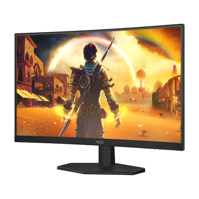 AOC C27G42E, 27" Curved 1500R, VA, WLED, 1920x1080@180Hz, 1ms GtG, 0.5ms MPRT, 300cd m/2, 3000:1, 80M:1 DCR, Adaptive Sync, FlickerFree, Low Blue Light, 2Wx2, Tilt, 2xHDMI, DP ID 86697 (тъмнейл - 4)