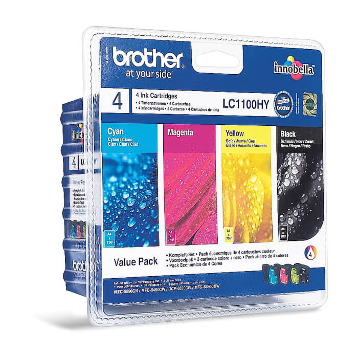 Brother LC-1100HY BK/C/M/Y VALUE BP Ink Cartridge High Yield Set ID 69939 на супер цена