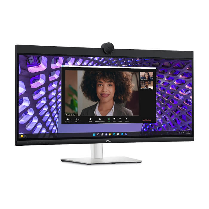 Dell P3424WEB, 34" Curved Video Conferencing, WQHD AG, IPS, 21:9, 5ms, 1000:1, 300 cd/m2, (3440x1440 ), 99% sRGB, HDMI, DP, USB-C, USB 3.2 hub, RJ45, ComfortView Plus, Height Adjustable, Swivel, Tilt, Black ID 65189 (тъмнейл - 3)