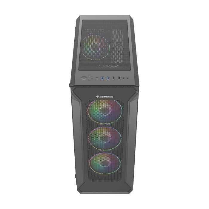 Genesis Gaming PC Case IRID 505 ARGB V2 Midi Tower Window Black ID 63632 (тъмнейл - 3)
