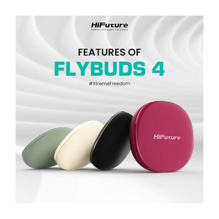 HiFuture FlyBuds 4 ANC Latte, Active Noise Cancelling, 4 MICS ENC, Wireless 5.4, Up to 10 Hours Battery Life by one charge, IPX5, Ultra Bass, Up to 35 Hours Battery Life Combined ID 94719 (тъмнейл - 2)