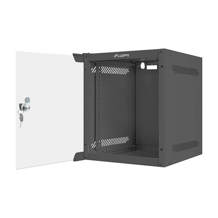 Lanberg rack cabinet 10” wall-mount 6U / 280x310 for self-assembly (flat pack), black ID 71860 (тъмнейл - 4)