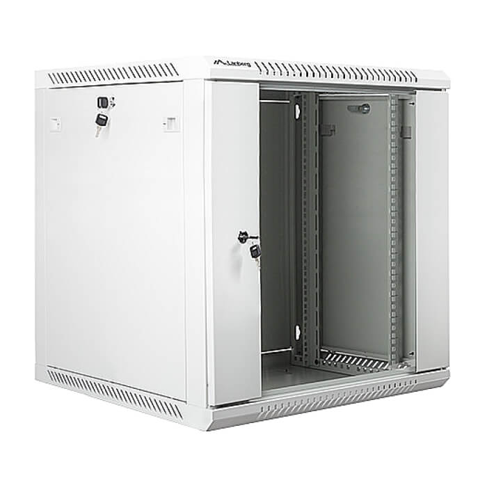 Lanberg rack cabinet 19” wall-mount 12U / 600x600 for self-assembly (flat pack), grey ID 71880 (тъмнейл - 2)