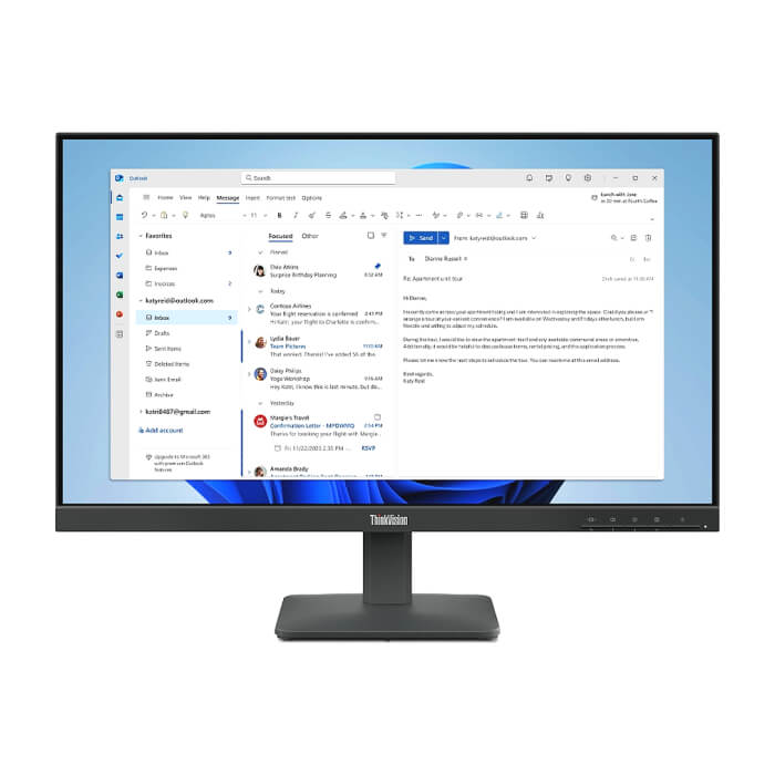 Lenovo ThinkVision S24-4e 23.8" IPS WLED, 1920x1080, 16:9, 4ms, 100Hz, 250 cd/m2, 1300:1, HDMI, VGA, Tilt ID 93199