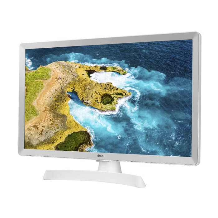 LG 24TQ510S-WZ, 23.6" WVA, LED, Smart webOS, TV Tuner DVB-T2/C /S2, 1000:1, Mega DFC, 200cd, 1366x768, AI SOUND, WiFi, HDMI, Bluetooth, USB 2.0, HOTEL MODE, AirPlay, Speaker 2x5W, White ID 65117 (тъмнейл - 2)