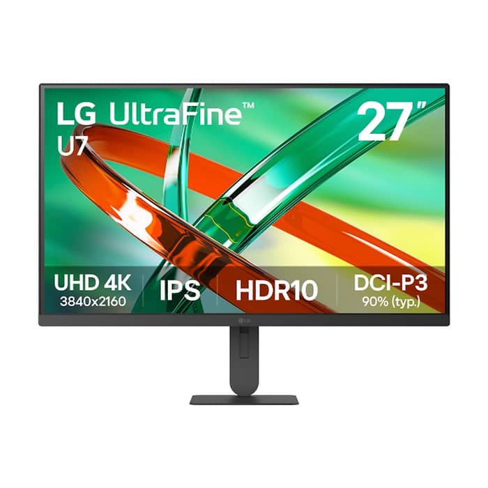 LG 27U711B-B, 27" UltraFine U7, IPS 4K, 5ms, 1000:1, 300cd/m2, UHD 3840 x 2160, DCI-P3 90%, HDR 10, HDMI, DisplayPort, Reader mode, Tilt, Headphone Out, LG Switch, Black на супер цена от GT Computers LG 27U711B-B, 27" UltraFine U7, IPS 4K, 5ms, 1000:1, 300cd/m2, UHD 3840 x 2160, DCI-P3 90%, HDR 10, HDMI, DisplayPort, Reader mode, Tilt, Headphone Out, LG Switch, Black на супер цена