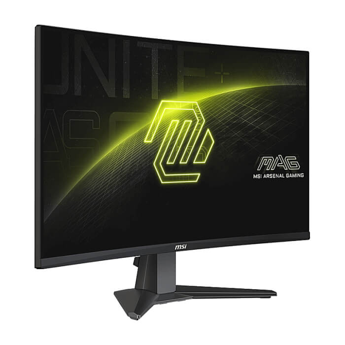 MSI MAG 27C6X, 27", VA, 240Hz, 250Hz(OC), 1ms, Curved, FHD 1920x1080, Adaptive-Sync, AI Vision, VRR, Console mode, CEC, Anti-Flicker, LBL, 250 nits, 3000:1, 100M:1, 1x Display Port (1.2a), 2x HDMI (2.0b), Headphone out, Tilt, FRAMELESS, VESA ID 79390 (тъмнейл - 2)