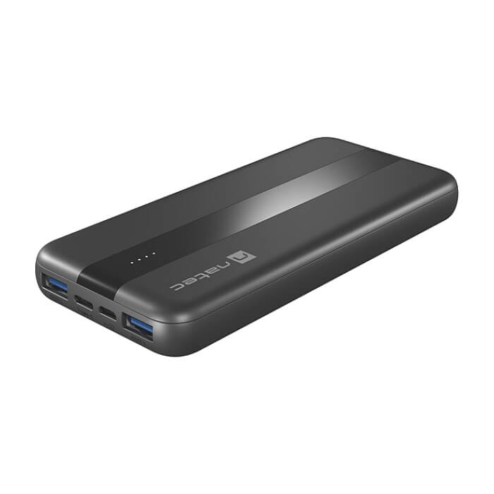 Natec Powerbank Trevi Slim Q V2 10000MAh 2X USB-A 18W + 1X USB-C 20W + USB-C - USB0-C CABLE ID 89573 (тъмнейл - 4)