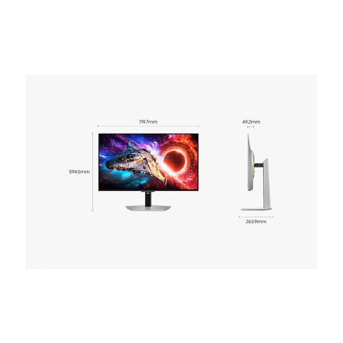 Samsung 32'' LS32HG800SU Odyssey OLED G8 4K 3840x2160 0.03ms 240Hz Glare Free DP 2.1 (UHBR20) & USB-C (98W) Silver + Logitech G102 Mouse, Lightsync RGB, 8000 DPI, 6 Programmable Buttons, Black (тъмнейл - 3)