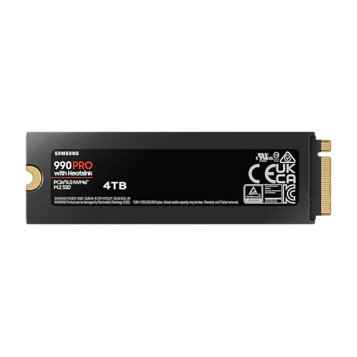 Samsung SSD 990 PRO 4TB Heatsink PCIe 4.0 NVMe 2.0 M.2 V-NAND 3-bit MLC, 256-bit Encryption, Read 7450 MB/s Write 6900 MB/s ID 97585 (тъмнейл - 2)