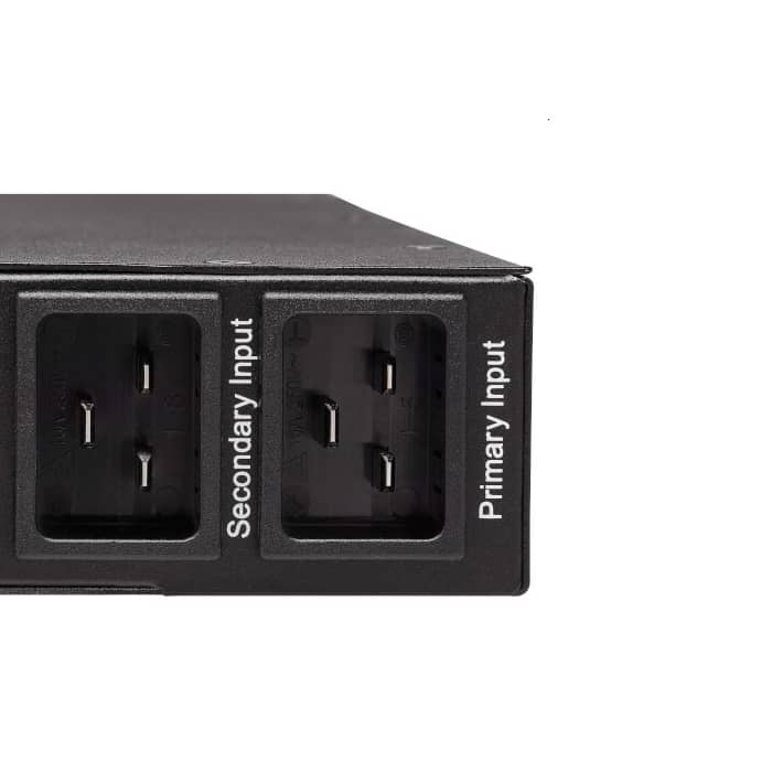 Tripp Lite by Eaton 3.8kW Single-Phase Switched Automatic Transfer Switch PDU, Two 200-240V C20 Inlets, 8 C13 & 2 C19 Outputs, 1U, TAA (тъмнейл - 3)