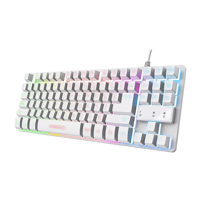 TRUST GXT833 Thado TKL Keyboard, White US на супер цена