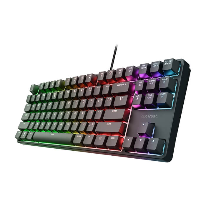 TRUST GXT864 Cada TKL Gaing Keyboard US (тъмнейл - 2)