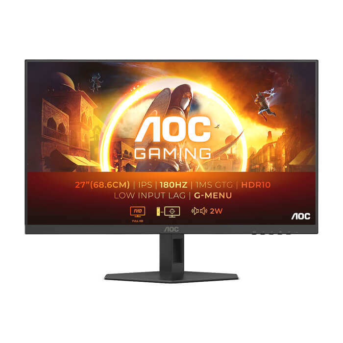 AOC 27G4XE, 27" IPS WLED, 1920x1080@180Hz, 1ms GtG, 0.5ms MPRT, 300cd m/2, 1000:1, 80M:1 DCR, Adaptive Sync, FlickerFree, Low Blue Mode, 2Wx2, Tilt, 2xHDMI, DP ID 65395 на супер цена